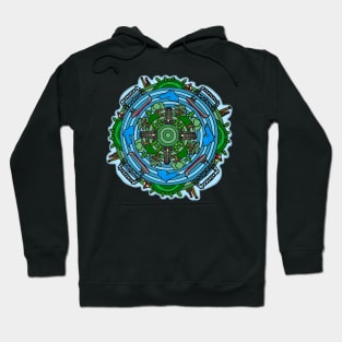 Duluth, Minnesota Themed Mandala Style Drawing Hoodie